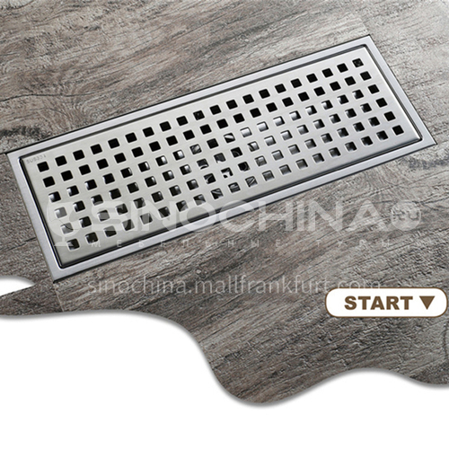 304 silver stainless steel rectangular floor drain 30*11